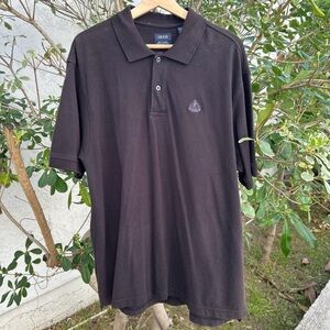 Vintage 2008 IZOD Polo Shirt Mens L Black Cotton Short Sleeve